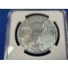 Image 3 : 2021 .999 Silver Peace Dollar Graded by NGC MS 70 - High Relief FDI Mercanti Signed with Display Box
