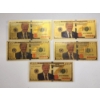 Image 1 : Set of Five Donald Trump $1000 24K Gold Foil Notes