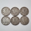 Image 5 : Six Assorted Years United States 90% Silver Walking Liberty Half Dollars - Face Value: $3.00