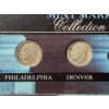 Image 2 : Complete Roosevelt Silver Dime Mint Mark Acrylic Display - Three Silver Dimes From Assorted Mints 