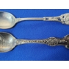 Image 3 : 2 - Vintage Sterling Silver Collectible Spoons: Flower Design & Chicago Theme - TW: 44.2g