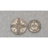 Image 1 : 1923 Great Britain 0.500 Silver 1 Florin King George V & 1861-A German States .521 Silver 1/6 Thaler
