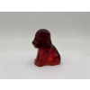 Image 3 : URANIUM Degenhart Glass Dog Red ~  BRILLIANT GLOW!