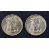 Image 4 : 2 Pcs - 1934 P & 1934 D Walking Liberty Halve Dollars BU Condition