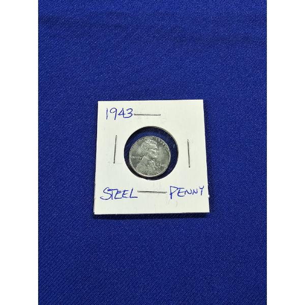 1943 WWII Steel Wheat Penny - Excellent Condition! 