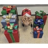Image 1 : Christmas Pig with 6 Outdoor Gift Boxes - All Are Pre-lit