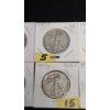 Image 4 : Assorted Years/Mint Marks 90% Silver Walking Liberty & Kennedy Half Dollars - $4.00