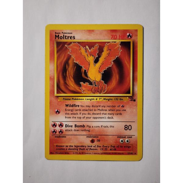 Moltres 27/62 Rare Vintage Pokemon Trading Card
