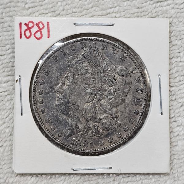 1881 Morgan United States 90% Silver Dollar Coin - 0.7734oz ASW
