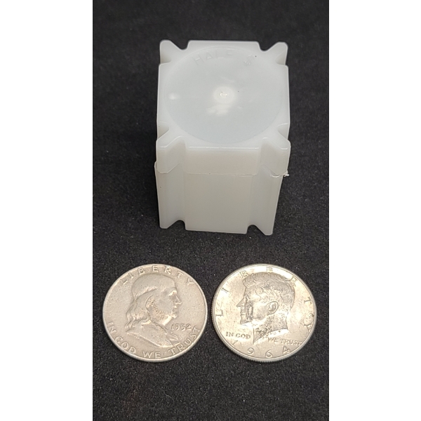 1952 90% Silver Franklin Half Dollar & 1964 90% Silver Kennedy Half Dollar With Coin Tube -FV: $1.00