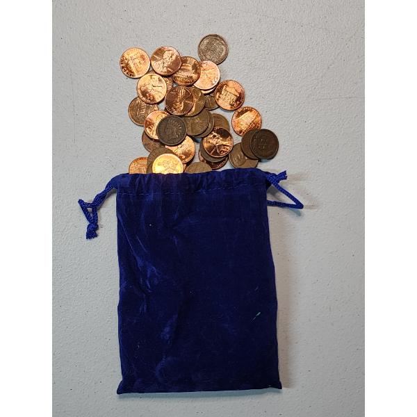 Assorted U.S Cents: Mixed Dates & Types (Indian Head, Wheat, Bicentennial, & More) Approx FV: $1.00