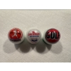 Image 1 : 3 Vintage Gas & Oil Advertising One Inch Shooter Marbles - Marathon, Chevron & Gulf - Mint Condition