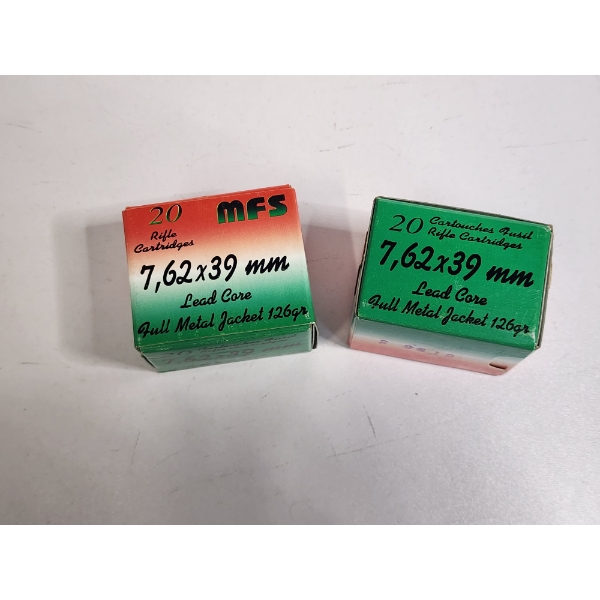 2 Full Boxes of MFS 7.62x39mm Rifle Cartridges