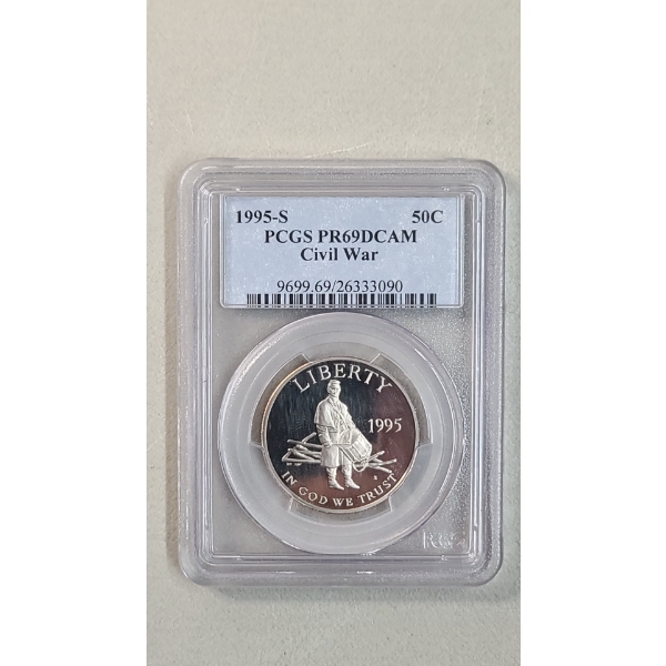 PCGS 1995-S PR69DCAM Civil War Battlefield Proof Half Dollar