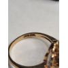Image 8 : Vintage 10K Yellow Gold Flower Design Garnet Cluster Ring - Size 7 - Weight: 3.1g