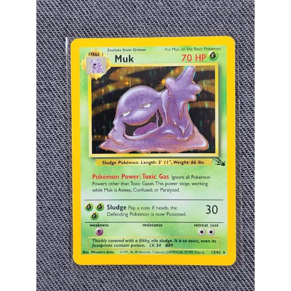Muk 13/62 Holo Rare Pokemon Fossil Set Trading Card 