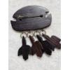 Image 5 : 2 Handcrafted Wooden Brooches