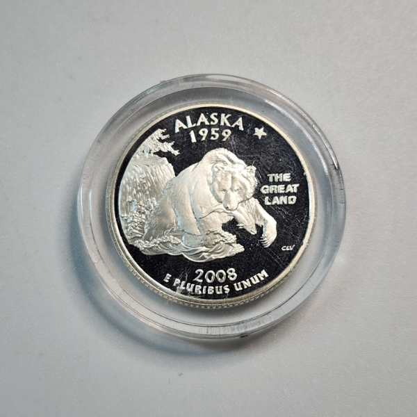 2008-S Alaska State SILVER Quarter Proof