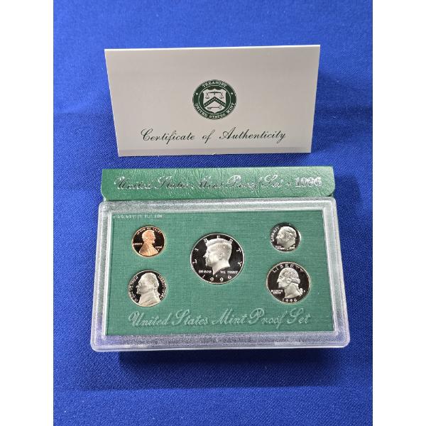 1996- S United States Mint Proof Set w/ Display Case & COA