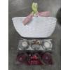 Image 5 : Glass Collectables Including Fenton Milk Glass Ruffle Bowl, Fruit Bowls, Milk Glass Salt & Pepper