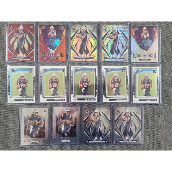 Lot of 14 Panini 2024 Joe Milton III Rookie Trading Cards Including NUMBERED Cards!