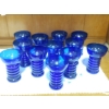 Image 1 : MCM - Lot Of 12 Cobalt Glasses - All In Exc Condition