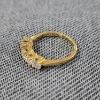 Image 2 : 14K Yellow Gold Rings Ft. Nice Clear Stones Weighing 2.9 Grams ~ Size 7