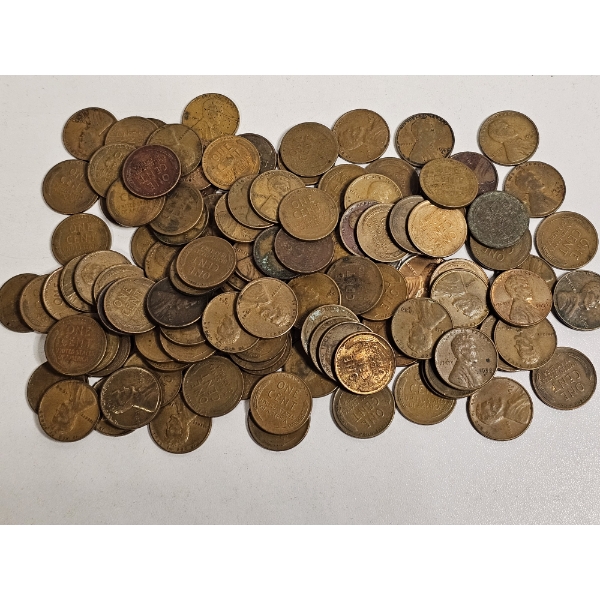Assorted United States Lincoln Wheat Cents - AFV $1.60 (estimated by weight)