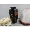 Image 3 : Lot of Antique Items: Vase, Pottery, German Helmet, Blunt Cigar Tin, Rodeo Cap Gun 