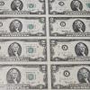 Image 2 : Framed Series 1976 Uncut Sheet Of 16 Two Dollar Star Notes (26x17") - AFV: $32.00