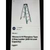 Image 3 : Tough Heavy Duty Green & Black Like New Werner 6' Fiberglass Type 2 Step Ladder 225LBS Load Capacity