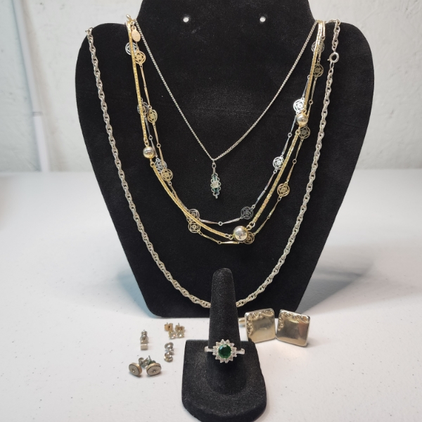 Lot of Assorted Fashion Jewelry: Avon Necklaces, Rings Earrings - See Photos! 