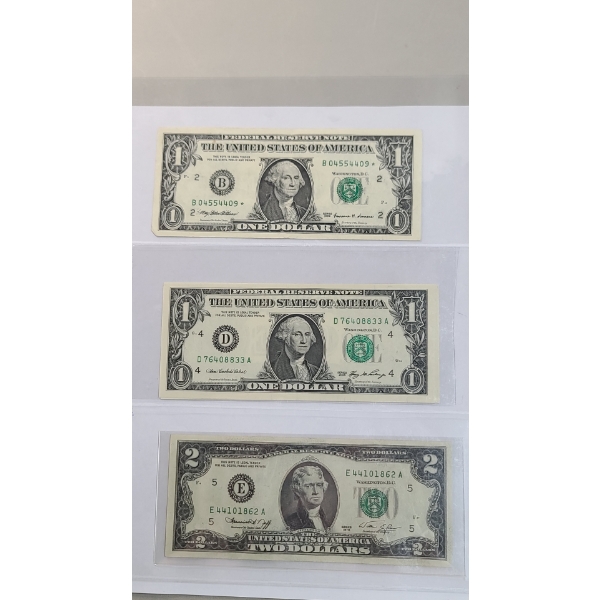 Assorted United States Currency Including Series 1999 $1 Federal Reserve STAR Note - Face Value: $4