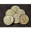 Image 1 : $3.00 Face Value in 90% Silver Franklin Half Dollars
