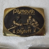 Image 5 : Three Assorted Vintage Collectible Belt Buckles Ft. Lectra Haul, Loadhog Exide & Plymouth Insulating