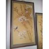 Image 2 : 2 Pcs - Framed & Matted -  32" x 19" Signed Oriental Bird Paintings On Rice Paper