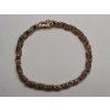 Image 2 : Multi-Tone 925 Sterling Silver 8" Vermeil ''X'' Links Bracelet - Weight: 21.3g