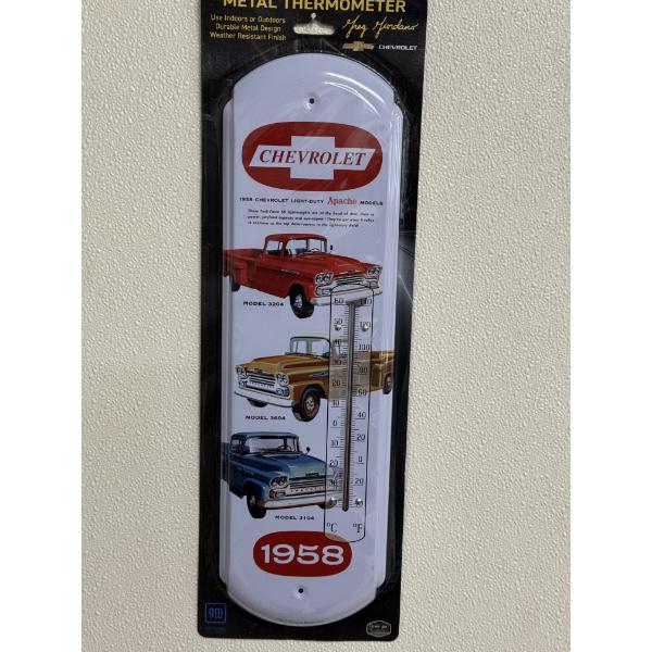 Chevrolet 1958 Apache Models 17" Metal Thermometer - Brand New In The Package 