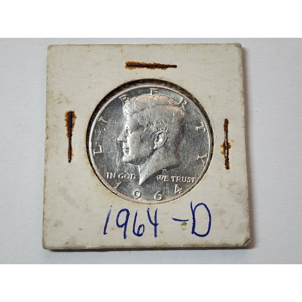 1964-D 90% Silver Kennedy Half Dollar 