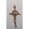Image 2 : 10K Yellow Gold Crucifix Pendant With Diamonds - Weight: 2.2g