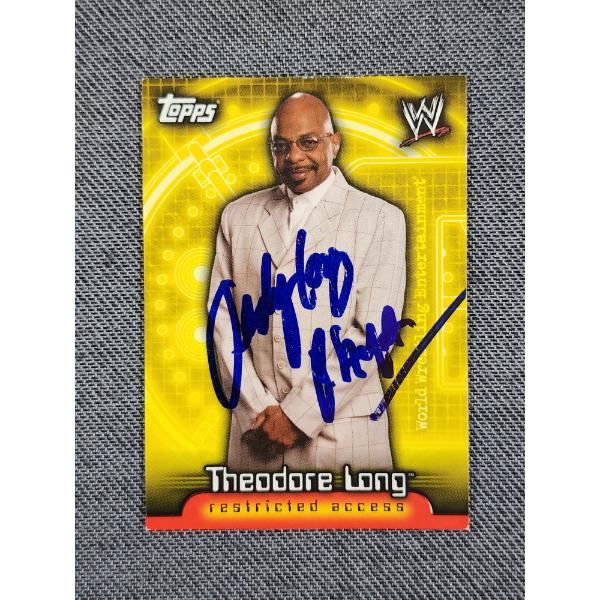 Hand Signed Theodore Long WWE 2006 Topps #67 Wrestling Trading Card 