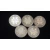 Image 5 : (5) Assorted Years & Obverse Legends Canadian 25 Cent 0.9250 Silver Coins 