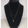 Image 1 : 14K Gold Pendant On 14K Gold Serpentine Chain - Weight: 1.4g