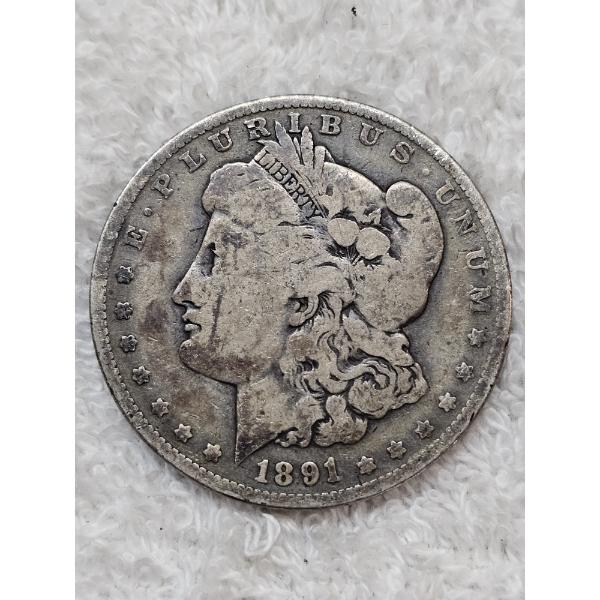 1891 United States Morgan 90% Silver Dollar
