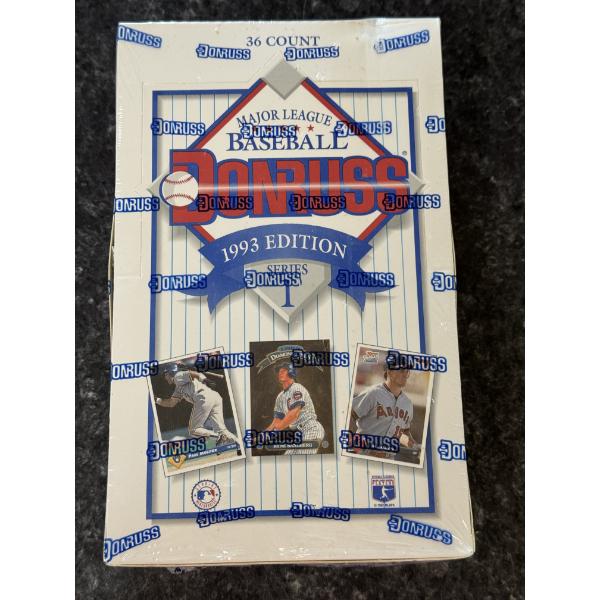 1993 Unopened DonRuss MLB Baseball Wax Box - 36 Packs - Factory Sealed - Mint Condition