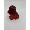 Image 7 : URANIUM Degenhart Glass Dog Red ~  BRILLIANT GLOW!