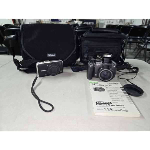 2 Digital Cameras - Canon Powershot SX230HS & S3IS
