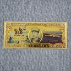 Image 1 : U.S. Navy 250th Anniversary ~ Oct 13, 1775 - 2025 ~ USS Enterprise ~ 999999 $2 Gold Foil Note ~MINT!