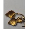 Image 11 : 10K Black Hills Gold Tri-Color Ring (Size 7) & 10K Gold Pair Of Matching Earrings-Total Weight: 4.7g