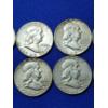Image 3 : x10 Assorted Years 90% Silver Franklin Half Dollars FV: $5.00